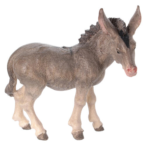 Osioł, 9,5 cm, malowane drewno, szopka Mahlknecht, Val Gardena 1