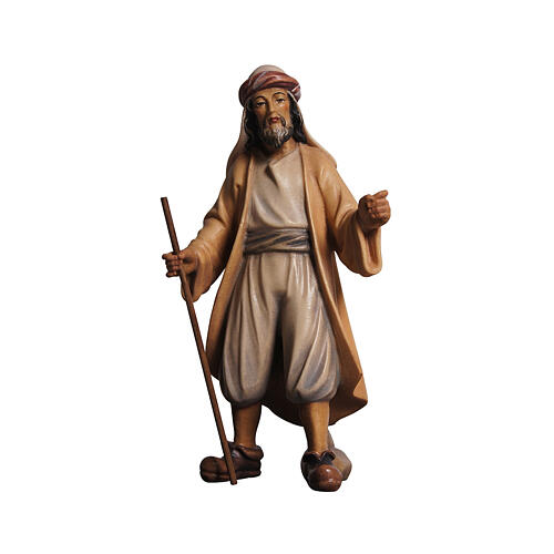 Mandriano legno dipinto 9,5 cm presepe Mahlknecht Val Gardena  1