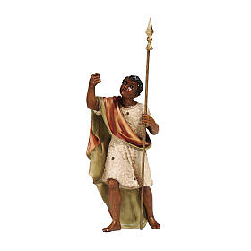 Cammelliere legno dipinto Mahlknecht 9,5 cm presepe Val Gardena