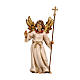 Pointing angel painted wood Mahlknecht nativity scene 9.5 cm Val Gardena s1