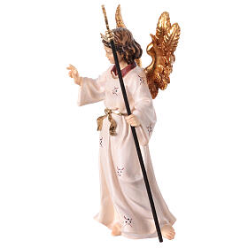 Angelo indicatore presepe Mahlknecht legno dipinto 12 cm Val Gardena 