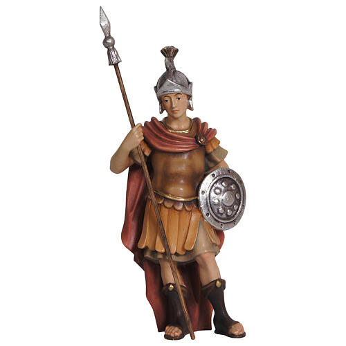Römischer Soldat, für 9,5 cm Krippe, Mahlknecht, bemaltes Ahornholz, Grödnertal 1