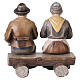 Nonna e nonno su panca Mahlknecht presepe 12 cm legno dipinto Val Gardena  s7