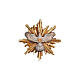 Colomba con raggiera 12 cm presepe Mahlknecht legno dipinto Val Gardena s1