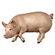 Pig for 9.5 cm Mahlknecht Nativity Scene, Val Gardena painted wood s1