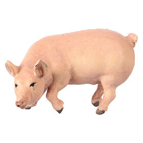 Schwein, "Mahlknecht Krippe", Holz, Grödnertal, für 12 cm Krippe