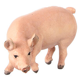 Schwein, "Mahlknecht Krippe", Holz, Grödnertal, für 12 cm Krippe