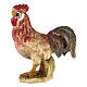 Gallo 9,5 cm presepe Mahlknecht legno dipinto Val Gardena s1