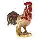 Gallo 9,5 cm presepe Mahlknecht legno dipinto Val Gardena s2