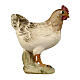 Gallina in piedi 9,5 cm presepe Mahlknecht legno dipinto Val Gardena s1