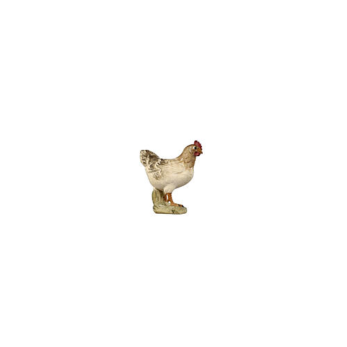 Galinha de pé 9,5 cm presépio Mahlknecht madeira pintada Val Gardena 1