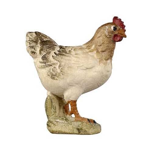 Gallina de pie 12 cm belén madera pintada Mahlknecht Val Gardena 1