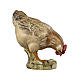 Gallina che becca Mahlknecht legno dipinto 12 cm presepe Val Gardena s1