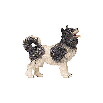 Cane legno dipinto presepe Mahlknecht 9,5 cm Val Gardena  1