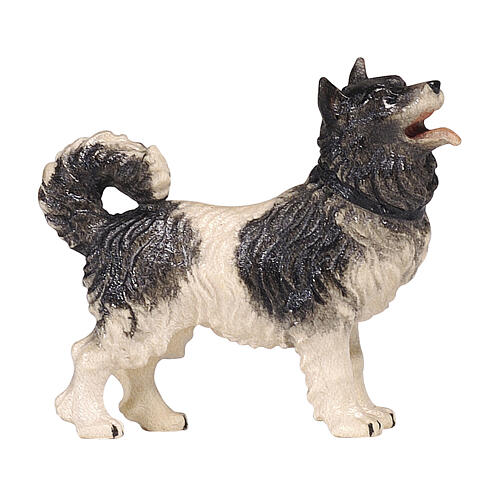 Cão Mahlknecht madeira pintada 12 cm presépio Val Gardena 1