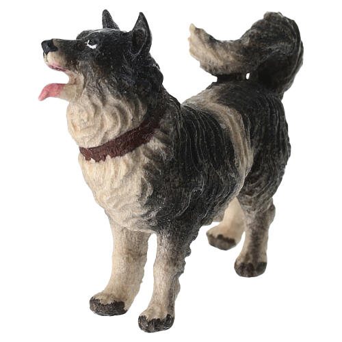 Cão Mahlknecht madeira pintada 12 cm presépio Val Gardena 3
