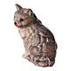 Gatto 9,5 cm presepe Mahlknecht legno dipinto Val Gardena s2