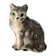 Chat pour crèche Mahlknecht 12 cm en bois peint Val Gardena s1