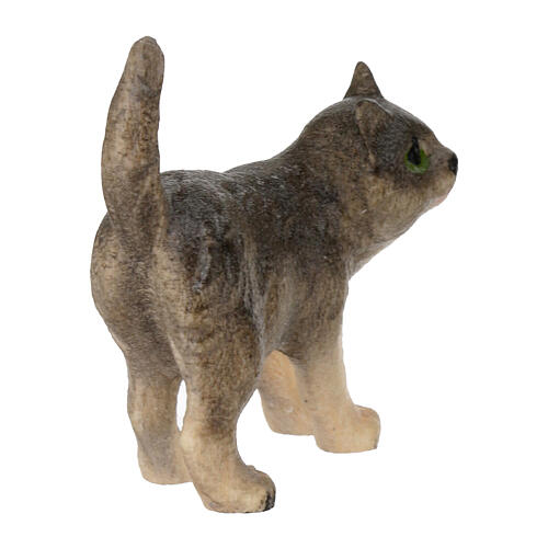 Katze stehend, "Mahlknecht Krippe", Holz, Grödnertal, für 12 cm Krippe 4