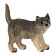 Gatto in piedi legno dipinto 12 cm presepe Mahlknecht Val Gardena s1