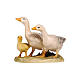 Family of geese, painted wood figurine, 9.5 cm Mahlknecht Nativity Scene from Val Gardena s1