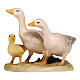 Gruppo oche 9,5 cm Mahlknecht legno dipinto presepe Val Gardena s1