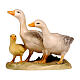 Set of geese, painted wood statue of 12 cm, Val Gardena Mahlknecht Nativity Scene s1