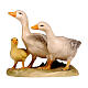 Geese group 12 cm Mahlknecht nativity painted Val Gardena wood s1