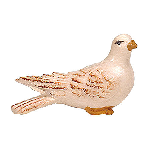 Colomba 9,5 cm presepe Mahlknecht legno dipinto Val Gardena 1