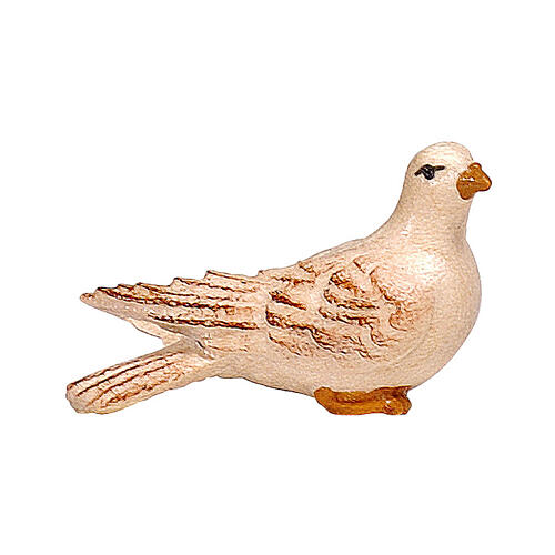 Colomba 12 cm legno dipinto presepe Mahlknecht Val Gardena 1