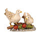 Pair of doves 12 cm Mahlknecht nativity painted Val Gardena wood s1