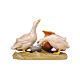 Ducks with jar, Val Gardena painted wood, 9.5 cm Mahlknecht Nativity Scene s1