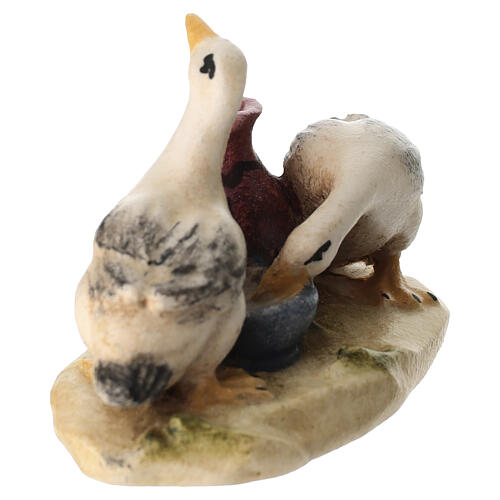 Canards avec cruche 9,5 cm crèche Mahlknecht bois peint du Val Gardena 4