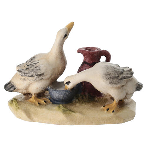 Ducks with jug 9.5 cm Mahlknecht nativity scene painted wood Val Gardena 2