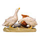 Ducks with bowl and jar, Val Gardena painted wood, 12 cm Mahlknecht Nativity Scene s1