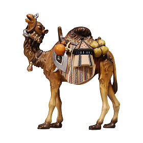 Camel with baggage, Val Gardena painted wood, 9.5 cm Mahlknecht Nativity Scene