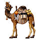 Camel with bags, Val Gardena painted wood, 12 cm Mahlknecht Nativity Scene s1