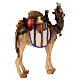 Chameau avec bagages pour crèche Mahlknecht 12 cm en bois peint Val Gardena s4