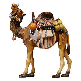 Camel with load 12 cm painted Val Gardena wood Mahlknecht nativity scene