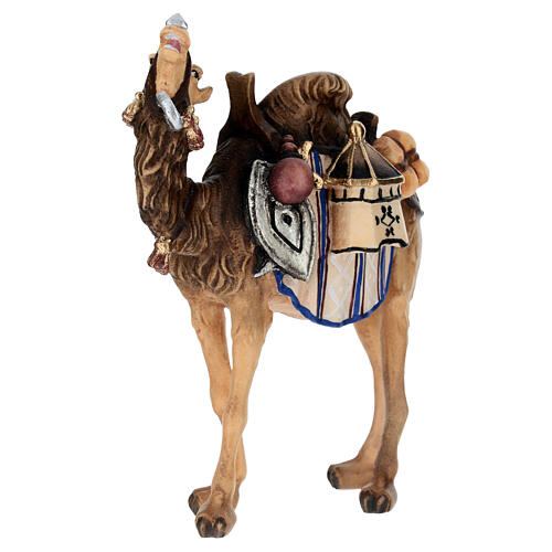 Camel with load 12 cm painted Val Gardena wood Mahlknecht nativity scene 2