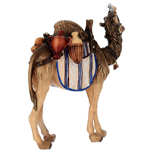 Camel with load 12 cm painted Val Gardena wood Mahlknecht nativity scene 4