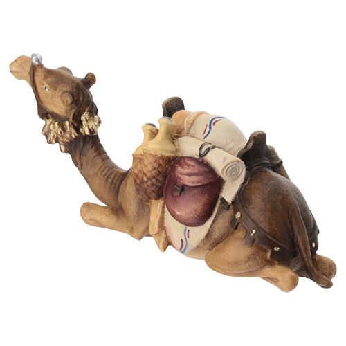 Camello tumbado 12 cm belén madera pintada Mahlknecht Val Gardena 5