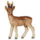 Capriolo 12 cm legno dipinto presepe Mahlknecht Val Gardena s1