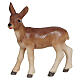 Capriolo femmina 12 cm legno dipinto presepe Mahlknecht Val Gardena s1