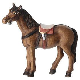 Pferd, Holz coloriert, für 9,5 cm Mahlknecht-Krippe, Grödner Kunsthandwerk