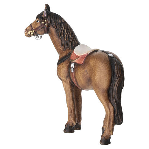 Pferd, Holz coloriert, für 9,5 cm Mahlknecht-Krippe, Grödner Kunsthandwerk 3