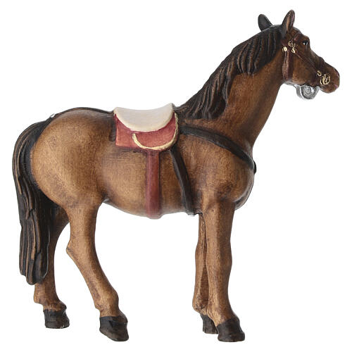 Pferd, Holz coloriert, für 9,5 cm Mahlknecht-Krippe, Grödner Kunsthandwerk 4
