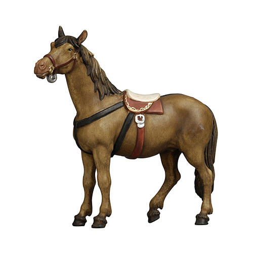 Caballo 9,5 cm belén Mahlknecht madera pintada Val Gardena 1