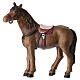 Caballo 12 cm madera pintada belén Mahlknecht Val Gardena s1