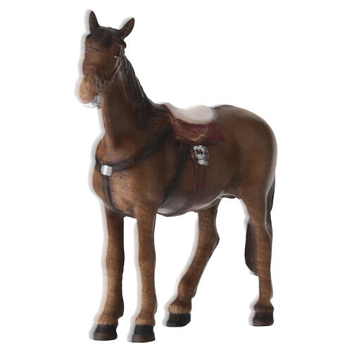 Cavallo 12 cm legno dipinto presepe Mahlknecht Val Gardena 2